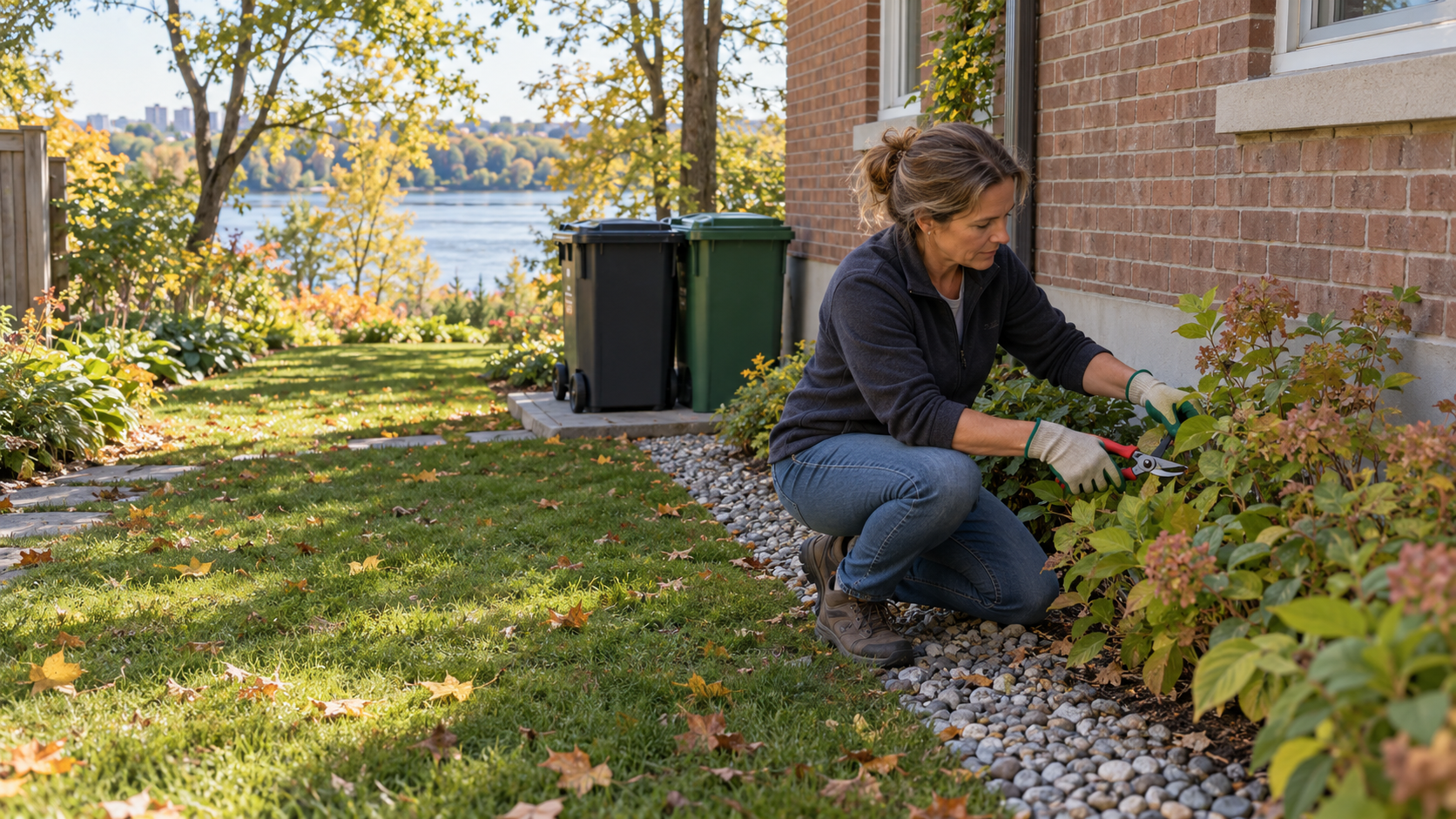 Autumn shrub trimming beside an Ottawa home-4