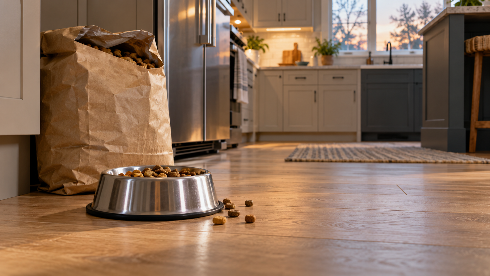 Open Pet Food in a Tidy Kitchen-1